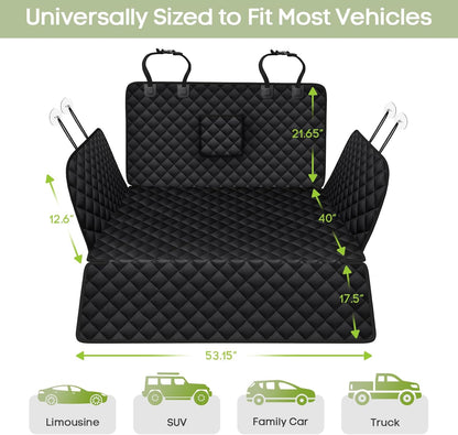 SUV Cargo Liner for Dogs, Waterproof Pet Cargo Cover with Bumper Flap Protector, Scrachproof Non-Slip Dog Seat Mat for SUVs Sedans Vans, Large Size Universal Fit
