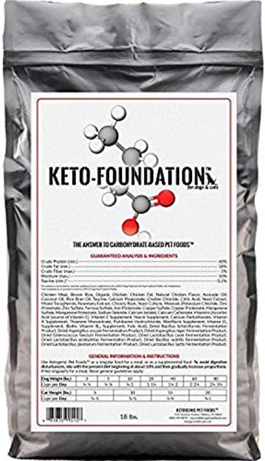 Ketogenic Pet Foods - Keto-Foundation - High Protein, High Fat, Low Carb Dog & Cat Food - 18 lb. Bag
