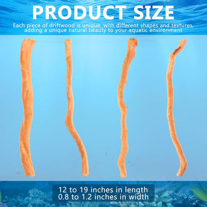 250g Natural Driftwood for Aquarium, Mix Natural Wood Roots, Wood Long Driftwood, Applies to Reptile Branches Terrarium, Driftwood for Aquarium Decor