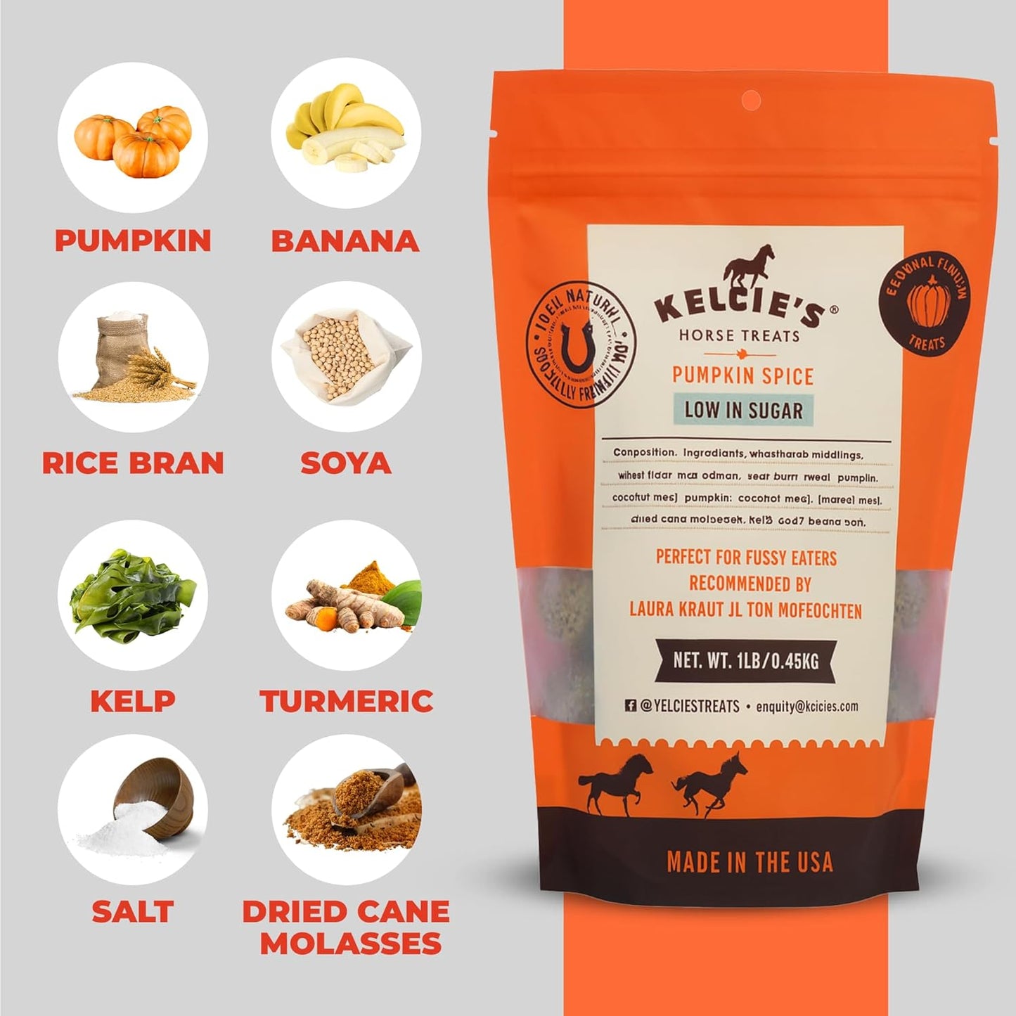 Horses Treats - Low Sugar, Starch, and Carbohydrates | Healthy Treats for Horse Supports Superior Digestion 1 Pound (Pack of 1)