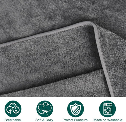 Onarway Dog Blanket Washable for Puppy: 4 Packs Dog Blankets 40”x28” - Fluffy Soft Small Throw for Cat Puppy Kitten Dogs - Fleece Pet Blankets for Bed Sofa Car and Indoor - Grey and Khaki