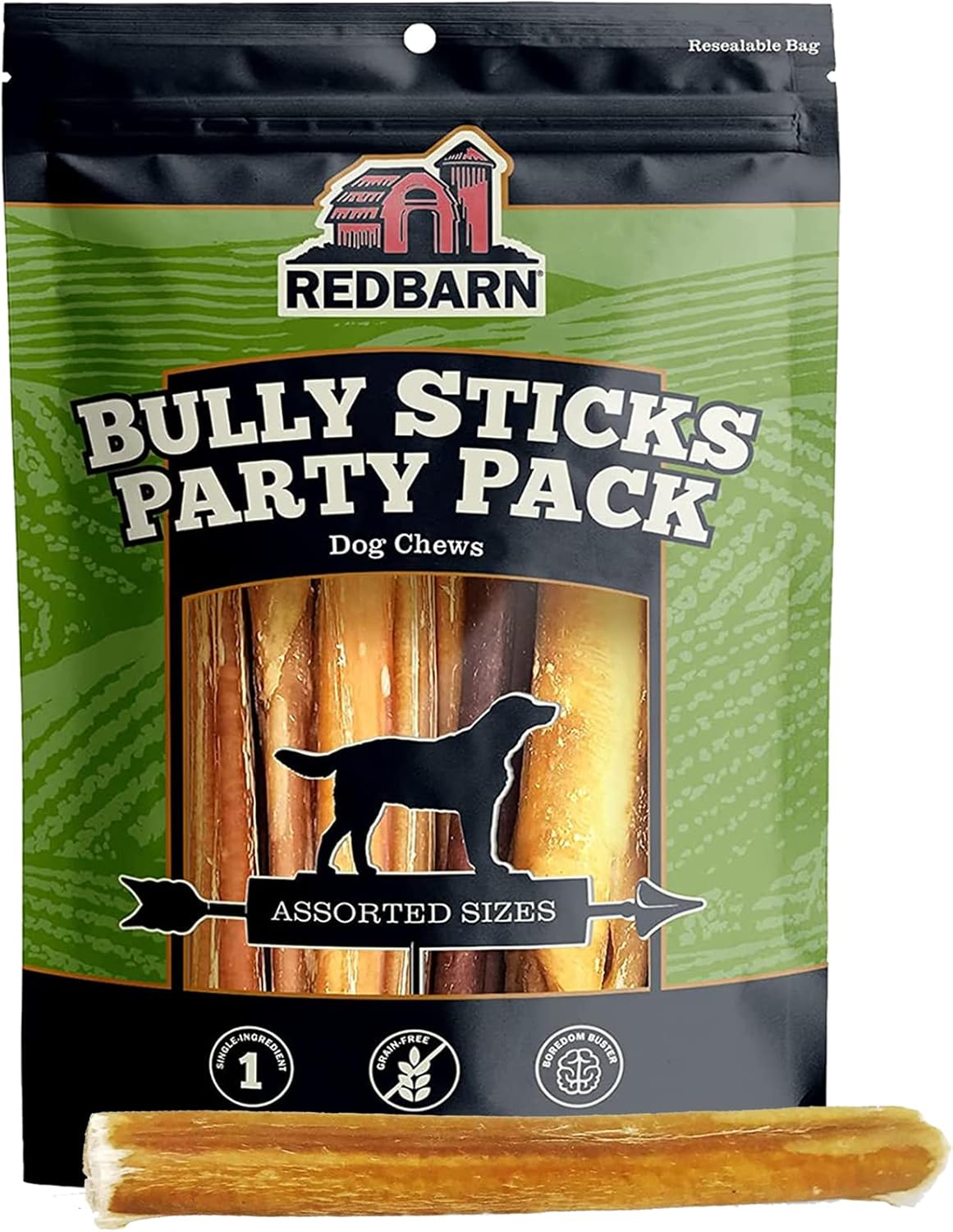 Redbarn Pet Products Bully Sticks 5-8" Variety Pack and Beef Collagen Sticks Bundle