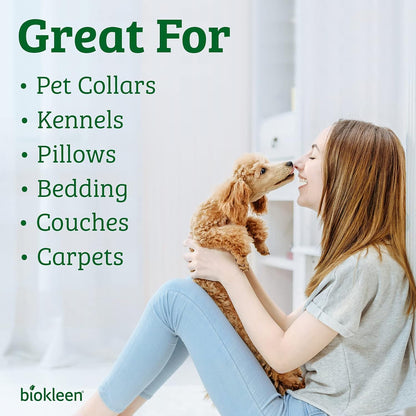 Biokleen Bac-Out Pet Urine Odor Eliminator - 32 Ounce Spray 2 Pack - Enzymatic, Natural, Destroys Stains & Odors Safely, for Pet Stains on Carpets & Furniture - Micro Towel Included
