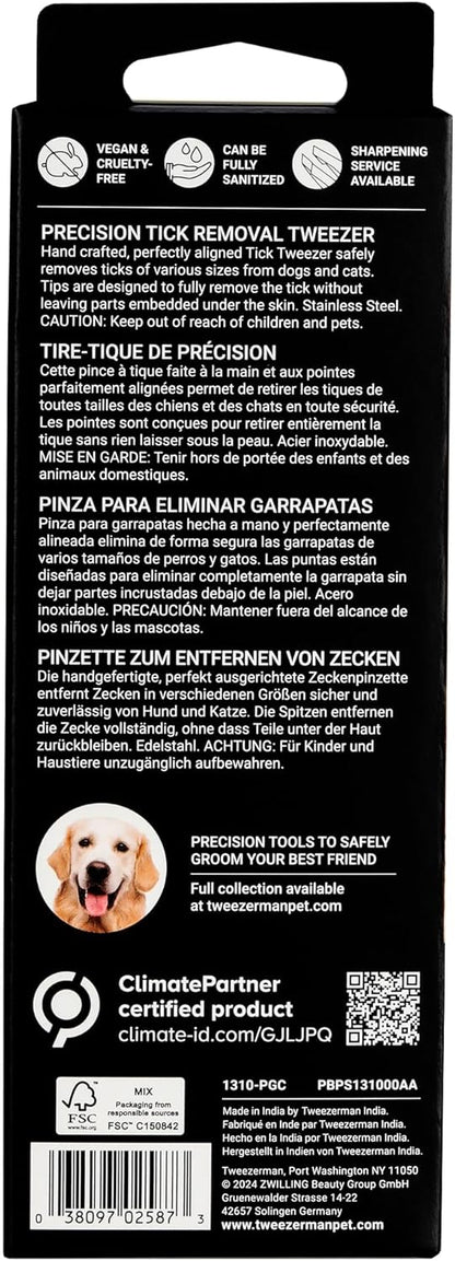 Tweezerman Pet Tick Removal Tweezer, Tick Removal Tool for Dogs and Cats