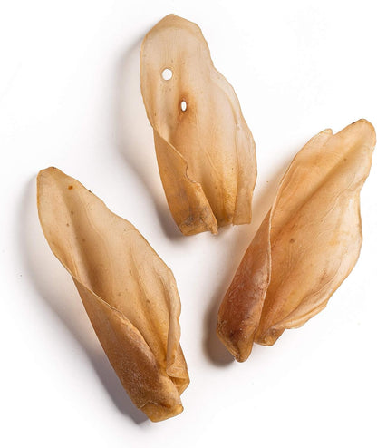 Jack&Pup Natural Cow Ears for Dogs - Cow Ear Dog Treats, Thick Cut, Single Ingredient, High Protein, Pig Ear Alternative Dog Treats - Cow Ears for Small and Large Dogs (80 Pack)