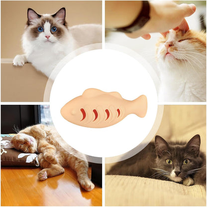 Fish Cat Toy – Silicone 118.6x57x47.2mm | Self Adjusting Aquatic Shaped Chewer, Catnip Scented Kitten Teaser, Interactive Bite Fun Pet Accessory | for Indoor Exercise Enrichment Training