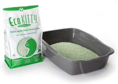 EcoKitty Clumping Cat Litter, Green Tea Tofu