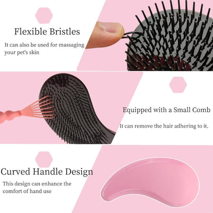 Stainless Steel Dog Eye Comb and Comma-Shaped Small Dog Brush and Cleaning Comb