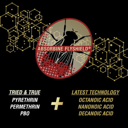 Absorbine UltraShield Gold 128oz Insecticide & Repellent for 100+ Insects, Use on Horses