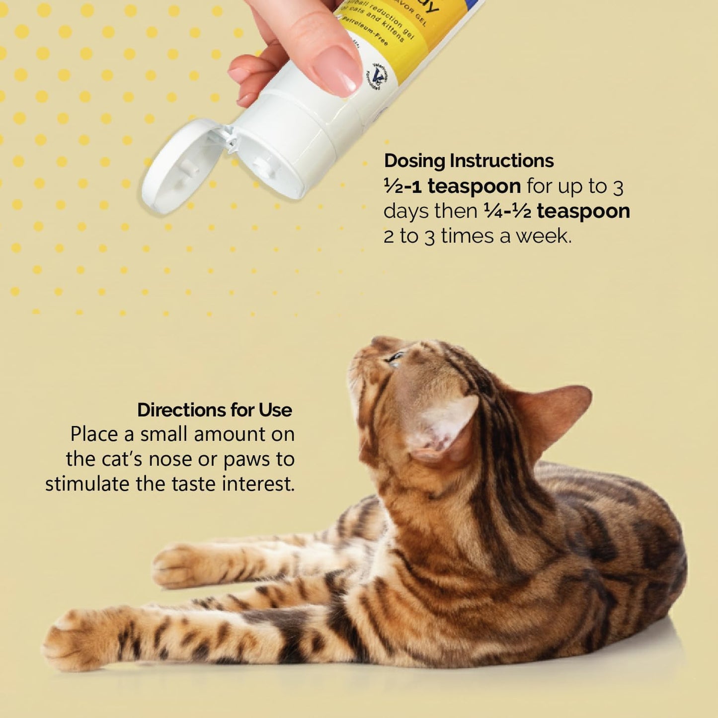 Hairball Gel for Cats 5 oz Petroleum Free Cat Hairball Paste for Furball Control, Constipation Relief and Digestive Support, Easy Lick Salmon Flavor Hairball Treatment for Daily Use, Made in USA