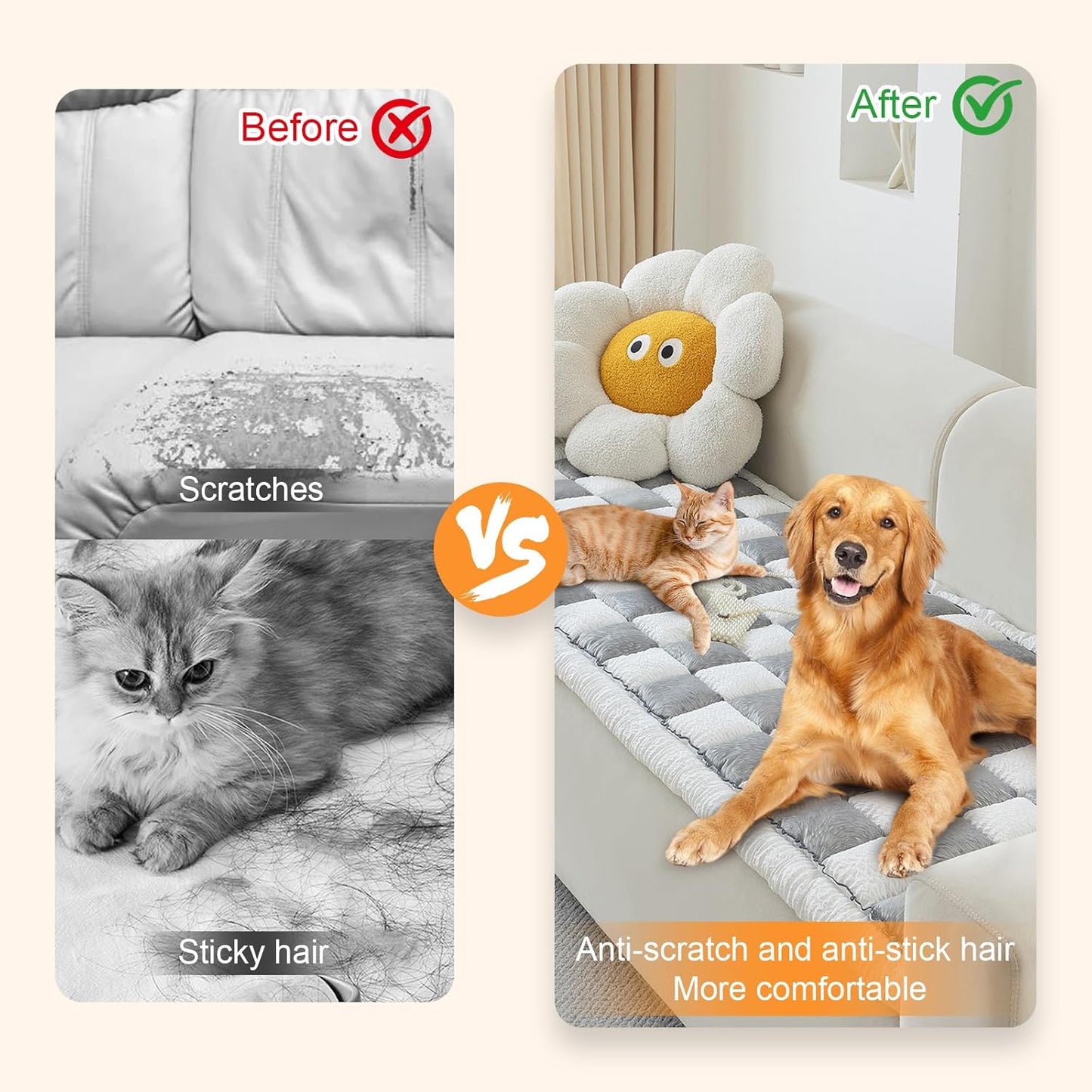 Dog Car Seat Cover for Back Seat, Pet Bed Car Backseat Extenders, Soft Non-Slip Dog Blanket for Travel, Back Seat Protectors for Car SUV and Ttruck(24.8 x 54 inch, Grey)