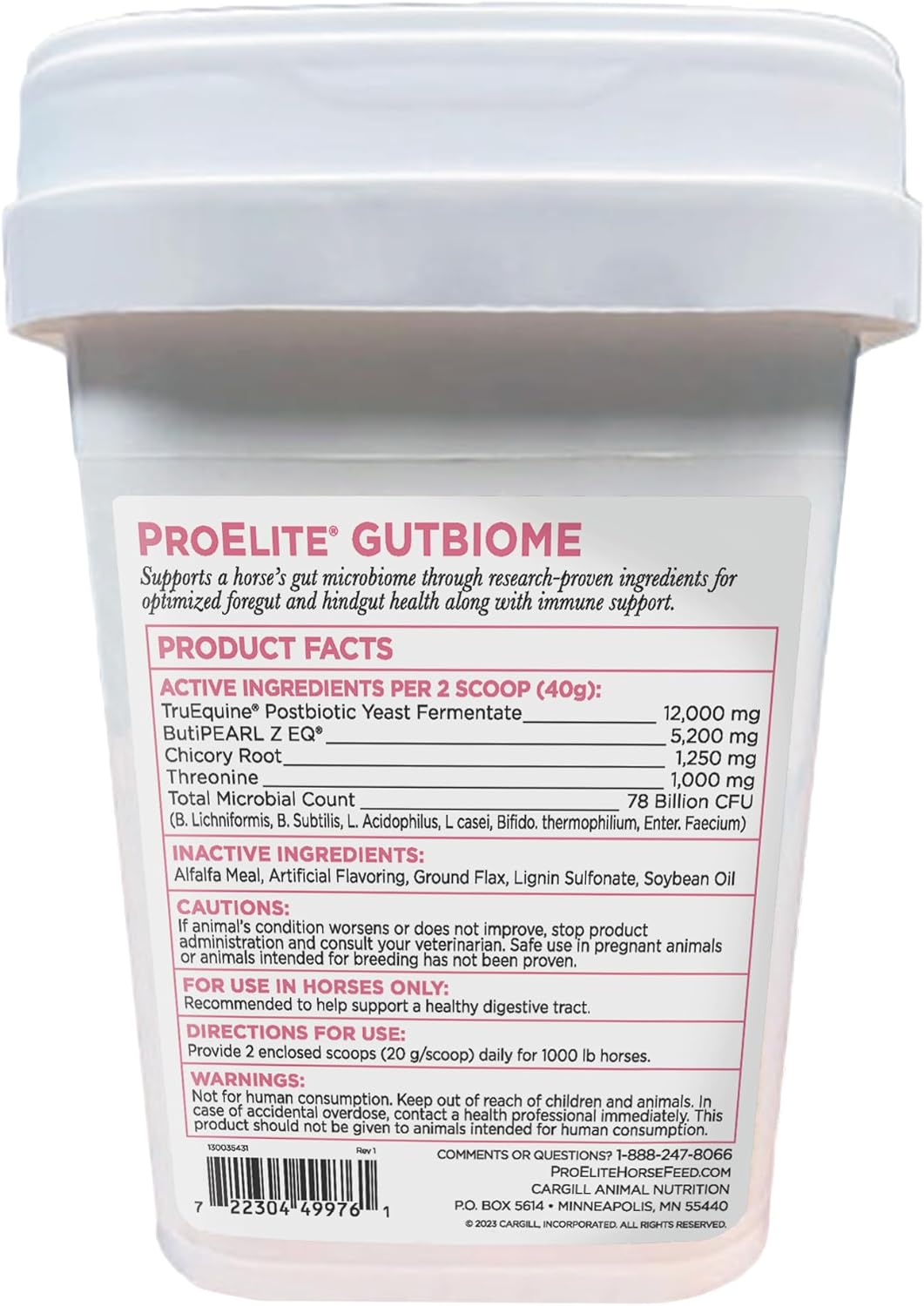 ProElite Gutbiome, Horse Probiotics Prebiotics & Postbiotics, 3 lbs