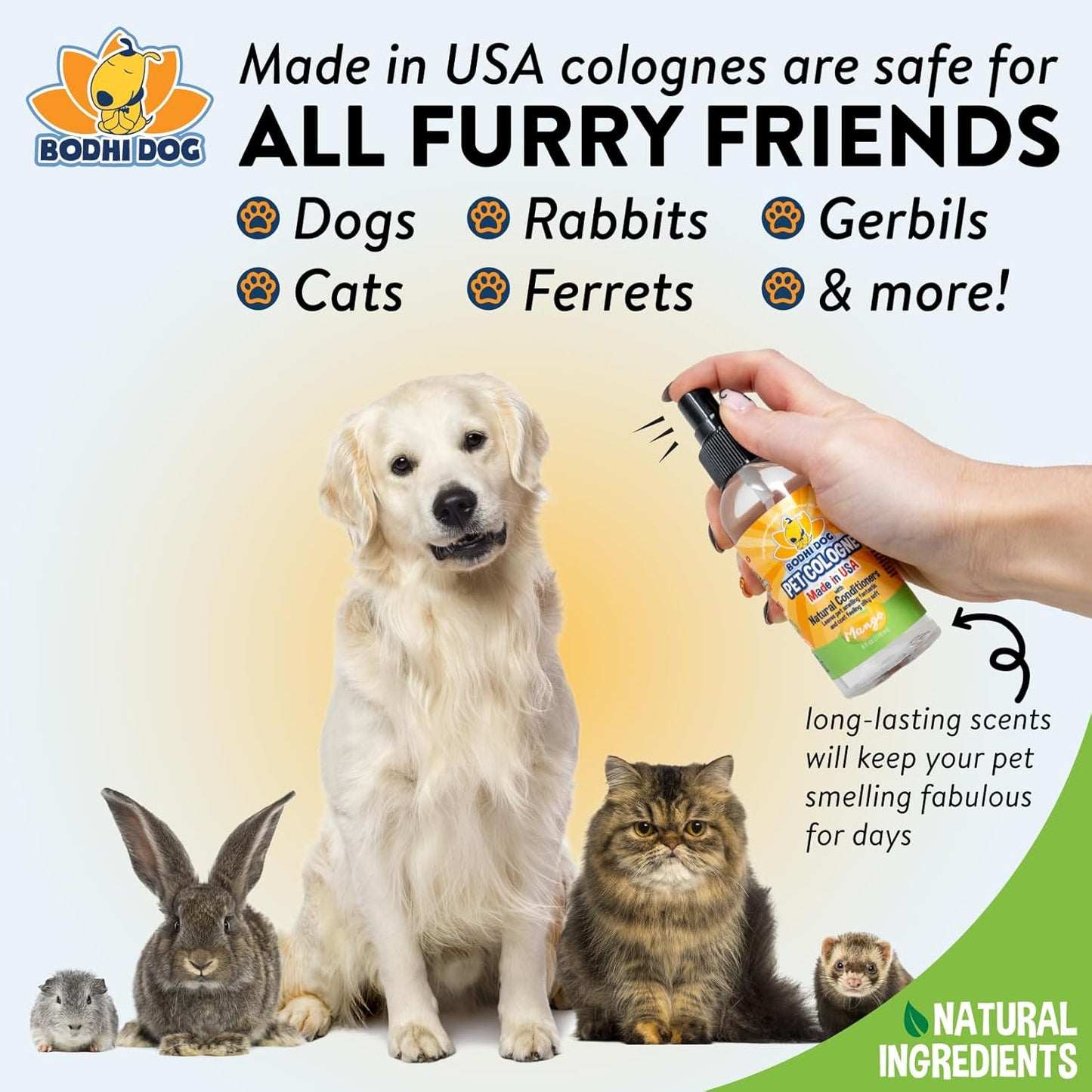 Bodhi Dog Pet Wipes Mango 75CT + Mango Dog Cologne 4oz