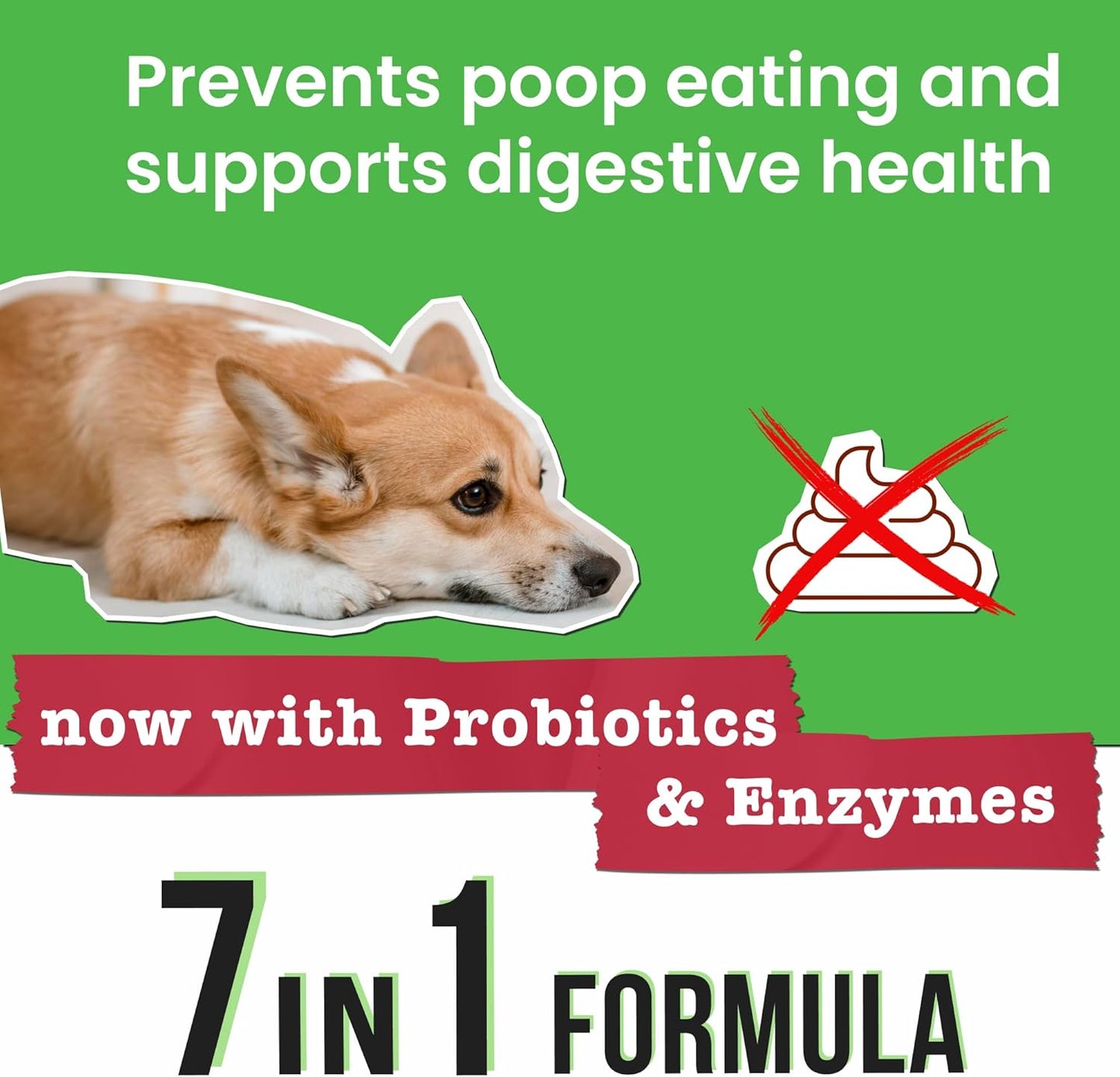 No Poo Chews for Dogs - Coprophagia & Stool Eating Deterrent with Probiotics, Digestive Enzymes & Breath Aid Support - Stop Dog Poop Eating - Made in USA - 120Ct (Beef Liver)