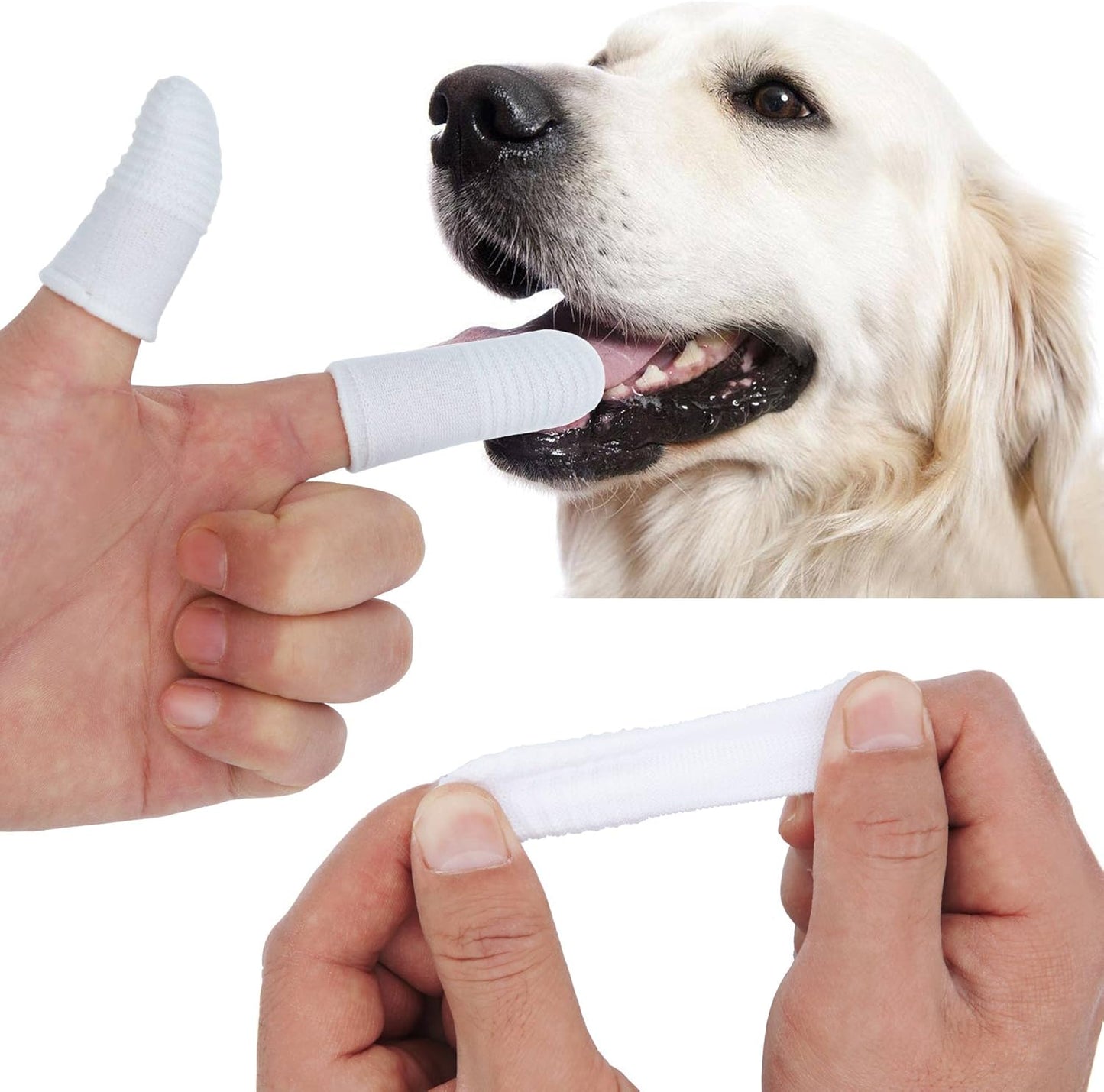 30 PCS Dog & Cat Toothbrush - Washable, Comfortable & Durable 2 Finger Toothbrush Set