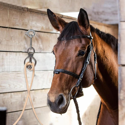 Horse tie Ring | Stainless Steel Heavy Duty Pull Back Release - Horse tack and Supplies | Indoor Outdoor Stall Stable for Horse Care