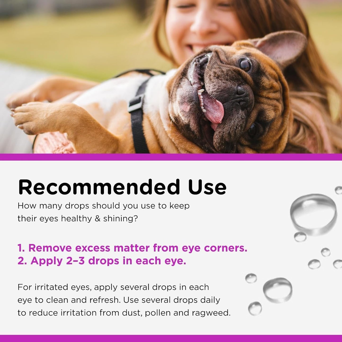 Nutri-Vet Eye Rinse for Dogs, Dog Tear Stain Remover, Eye Wash, Allergy Relief for Pet Puppies, Puppy Supplies, Pet Safe Formula, Vet Formulated, Prevents Infections, 4oz