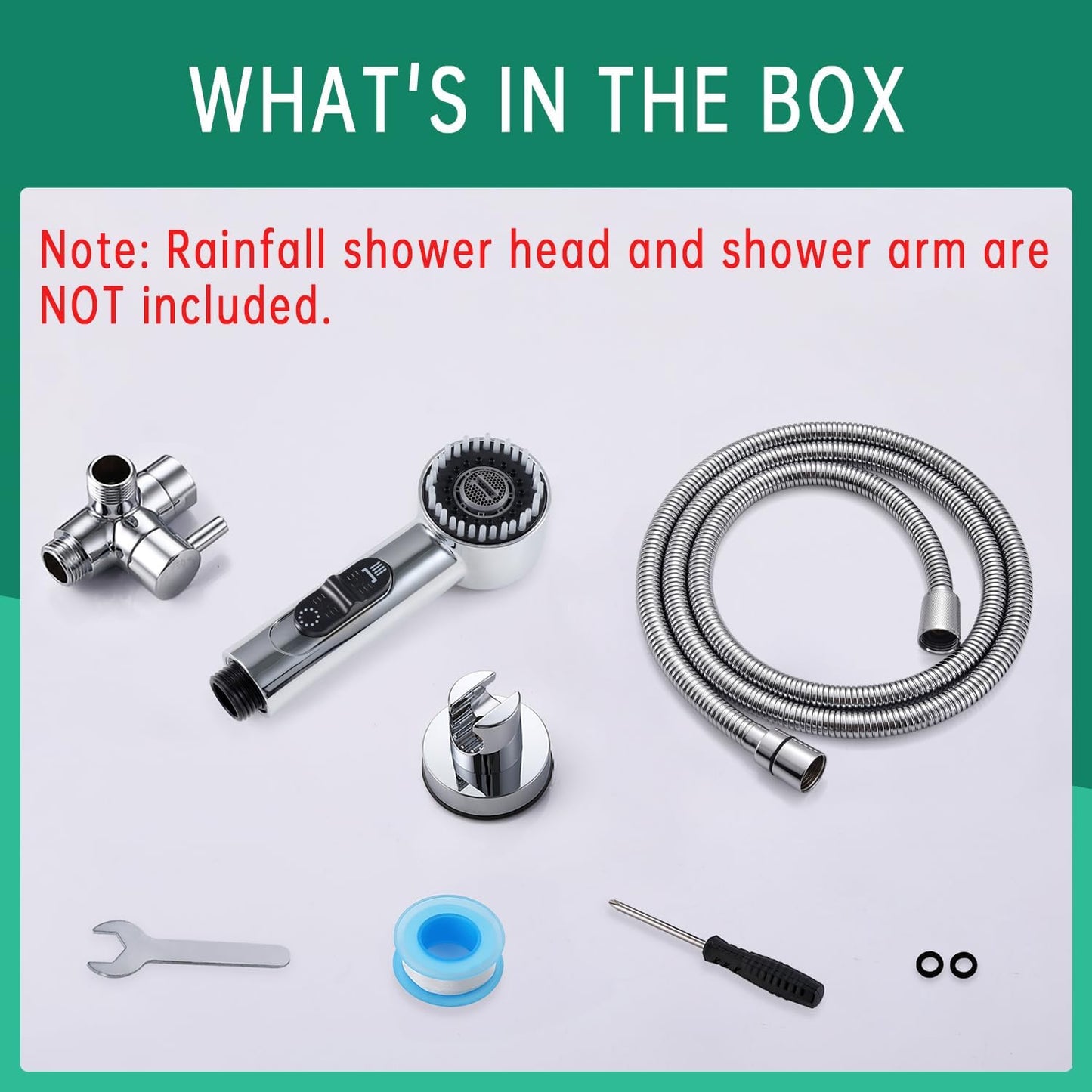 3 Mode Dog Shower Attachment, High Pressure Handheld Sprayer with ON/OFF Switch, G1/2" Metal Shower Diverter, 78 Inches Stainless Steel Hose, No Drill Hook, for Indoor Pet Bathing and Washing