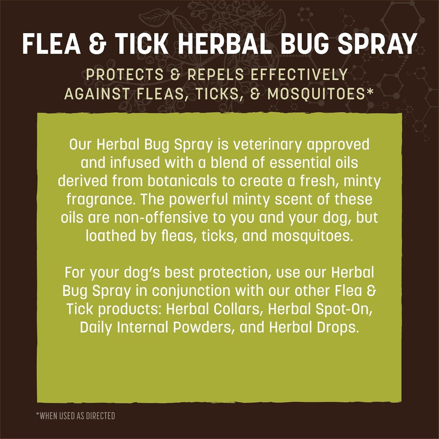 Earth Animal Apothecary Natural Flea & Tick - Herbal Bug Spray for Dogs & People - 8 oz. Bottle