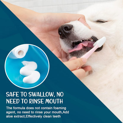 Dog Toothpaste Mint for Dogs and Puppies, Fresh Breath Dental Kit for Pets Dog Toothpaste Mint Teeth Cleaning for Dogs and Puppy Teeth Cleaning Kit