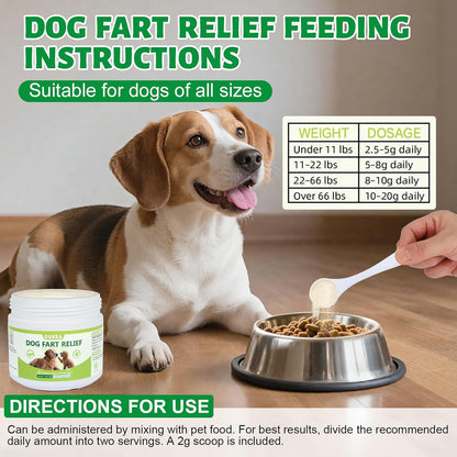 Dog Fart Remedy, Relief Smelly Farts with 4B CFU Pediococcus Acidilactici Probiotics, Digestive Enzymes, Dog Gas Relief to Help Gas & Bloating, Dogs Farts Relief, Dogs Gut Health Digestive Support
