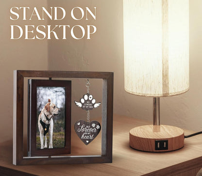 InnoBeta Dog Memorial Gifts for Loss of Dog, Pet Picture Frame, 4x6, No Longer By My Side, Tabletop