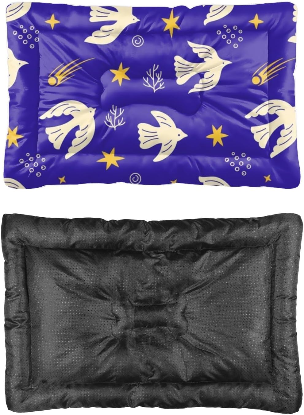 Royal Blue Dove Star Dog Bed Machine Washable Dog Cage Mats for Crates Crate Pad for Dogs Washable Puppy Bed Crate Non-Slip Pet Pet Mat Products Dogs Indoor Outdoor 24X18 Inch