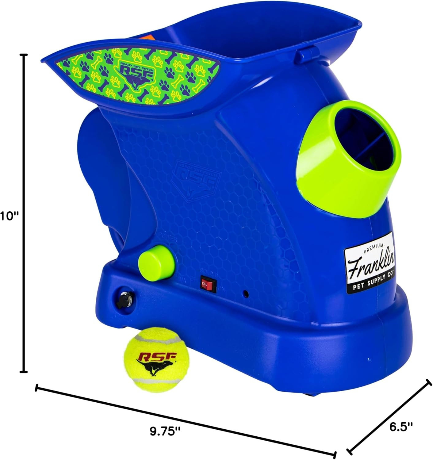 Franklin Pet Supply Co. Ready Set Fetch Mini Automatic Tennis Ball Launcher Dog Toy - Electronic Mini Tennis Ball Thrower for Fetch + Playtime - Launches up to 40 Feet - Interactive Dog Toy
