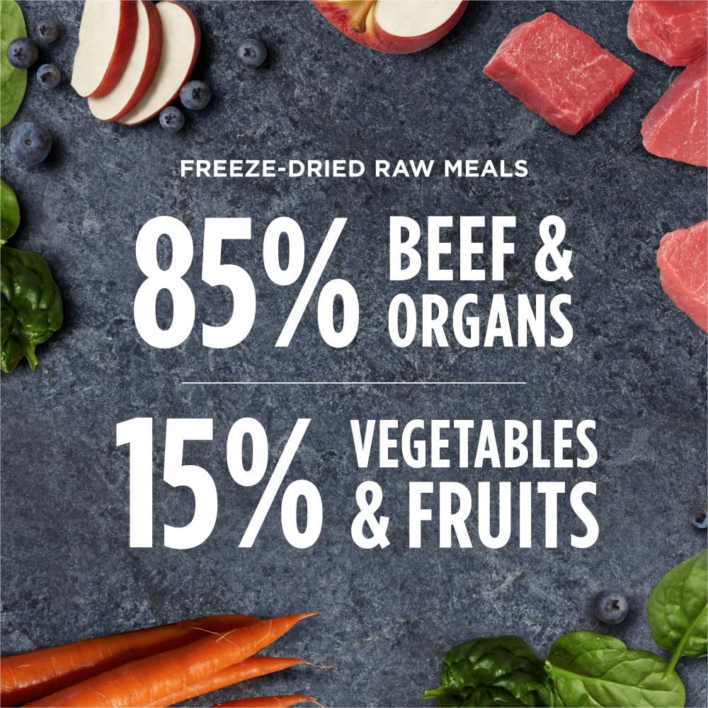 Instinct Freeze Dried Raw Meals, Natural Dry Dog Food, Grain Free - Real Beef, 25 oz. Bag