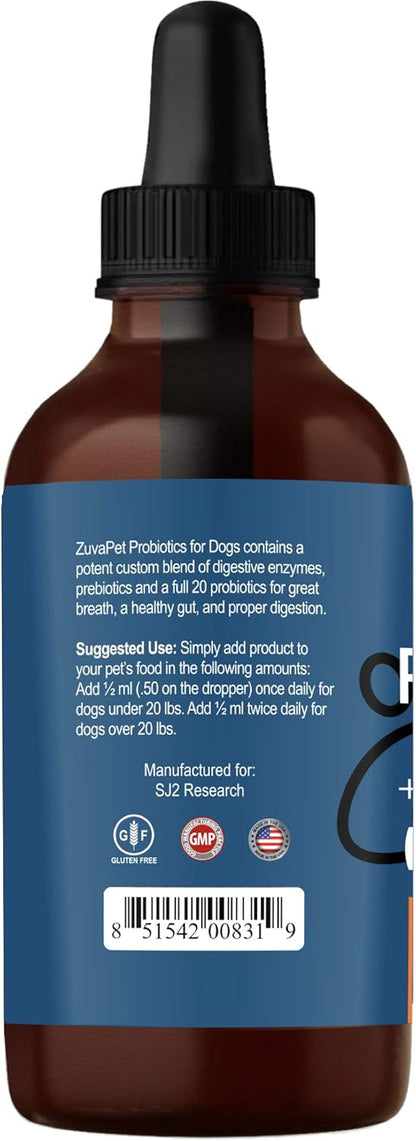 Probiotics for Dogs - Dog Probiotics for Diarrhea - Natural Digestive Enzymes for Upset Stomach Relief + Gas, Constipation Health & Itch Relief - Prebiotic Pet Supplies - 120 Servings