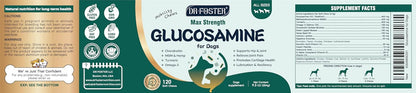 Glucosamine for Dogs, Hip and Joint Supplement for Dogs with Chondroitin, MSM, Turmeric, Omega-3 & Calcium, Dog Glucosamine Supports Pain Relief, Mobility & Comfort, Chicken Flavor, 120 Soft Chews