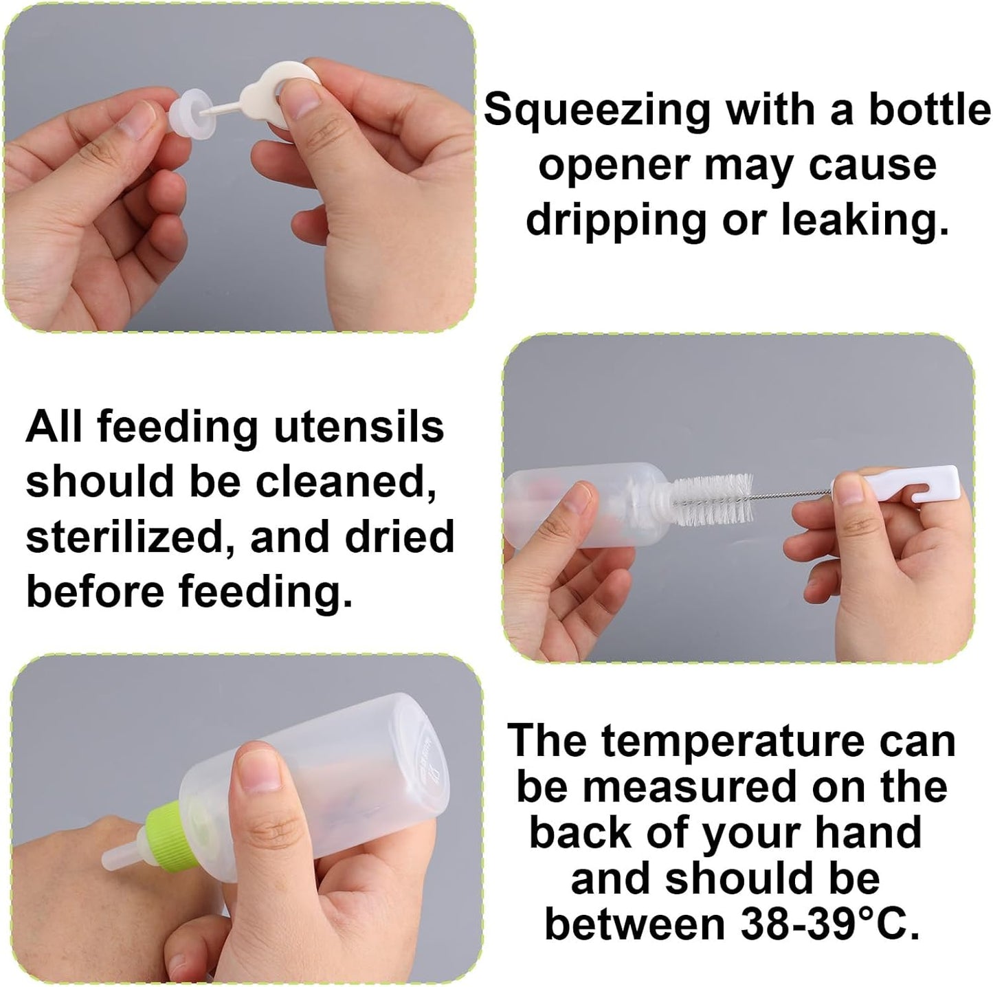 Kitten Bottle Feeding Kit, Professional Kitten Nursing Bottle with Nipple & Cleaning Brush Newborn Pet Feeding Supplies for Baby Cat Puppies Rabbits & Small Animals