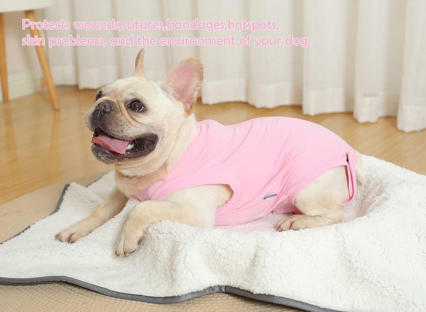 Dog Surgery Recovery Suit - After Spay, Abdominal Wounds Post Surgical Recovery, Anti Licking Breathable Dog Onesies for Small, Medium & Large Pet, Alternative Bandages Cone E-Collar