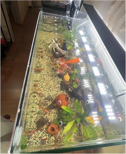 Acrylic Aquarium Anti-Jump Cover, Cat-Proof Terrarium Lid, Fish Tank Top Mount Hood with Hole, Fits 8-20 Inch Tanks (L90xW40cm/35.4x15.7in)