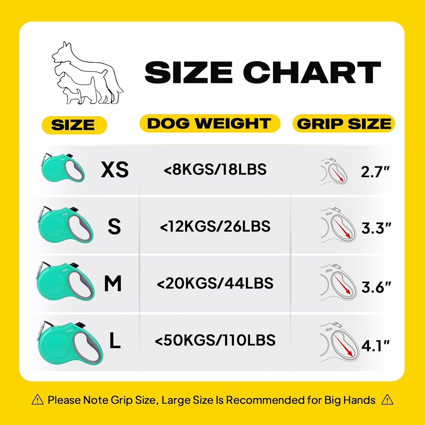 Fida Retractable Dog Leash with Dispenser and Poop Bags, 10 ft Pet Walking Leash for X-Small Dog or Cat up to 18 lbs, Anti-Slip Handle, Tangle Free, Reflective Nylon Tape (XS, Teel)