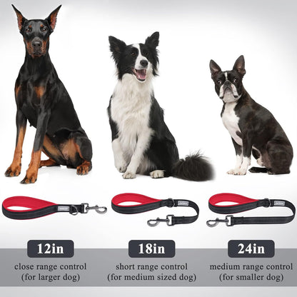 VIVAGLORY Dog Fleece Coat + Short Dog Leash, Easy to Take on and Off, Padded Neoprene & Heavy Duty