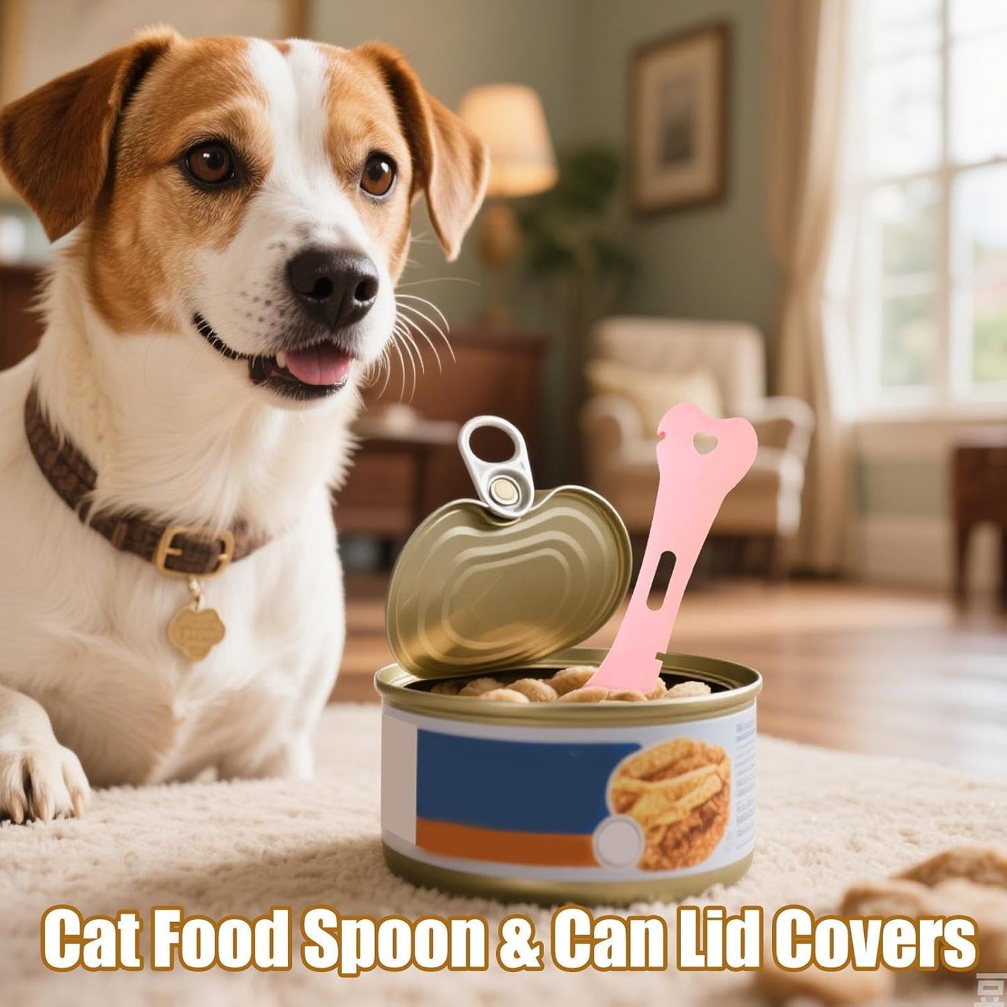 Lid and Spoon for Cat Food Jars | Lids for Cans and Spoons for Cats, Silicone Cover for Storage, and Scoop for Portioning Meals