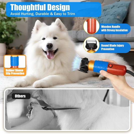 Professional Dog Grooming Clippers, 36W Electric Sheep Shears Pet Clippers Animal Fur Shave Grooming Hair Trimmer Low Noise Electric Pet Shaving and Grooming Kit for Sheep, Goats, Dog, Cat