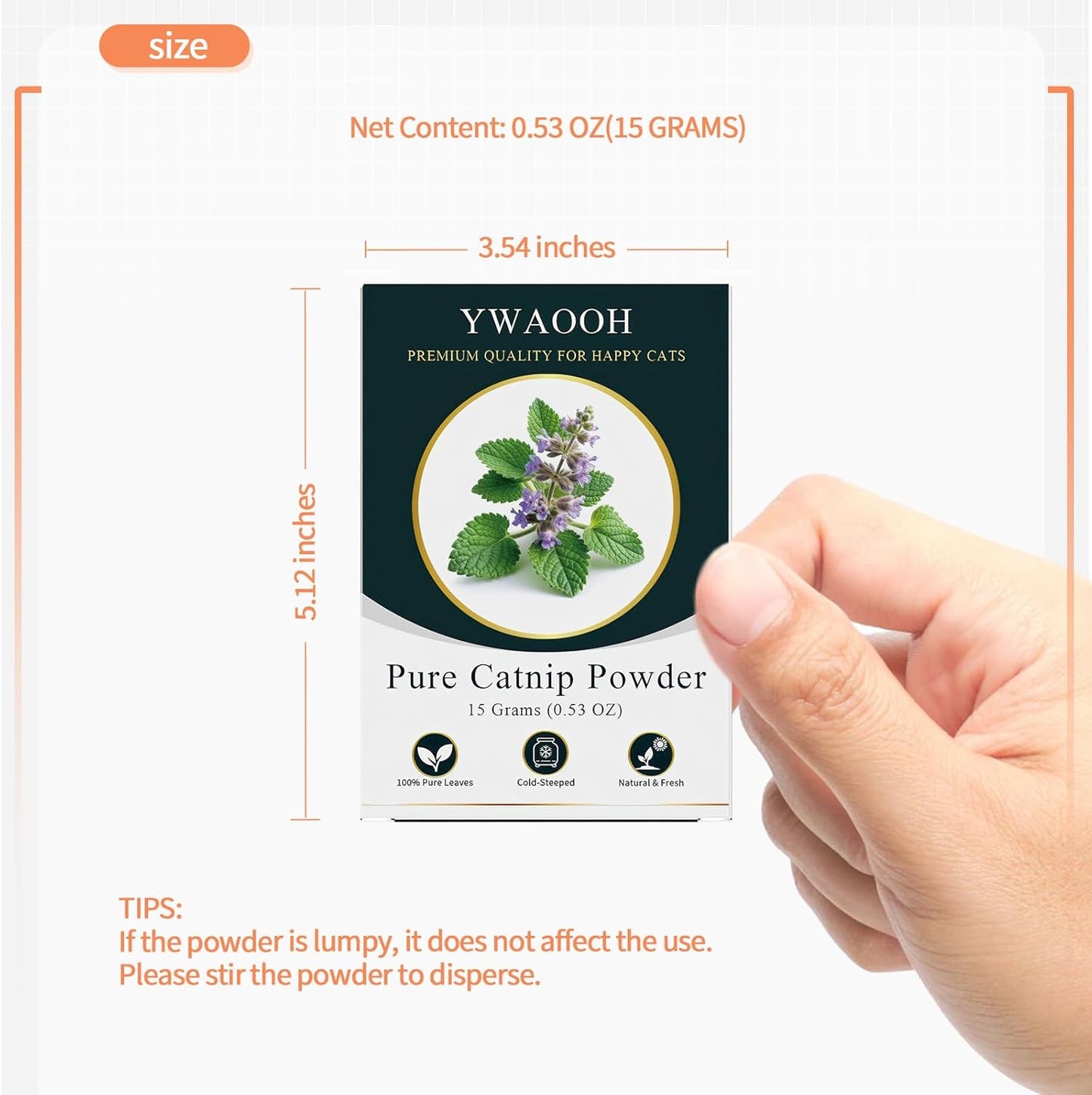 Premium Catnip for Cats & Kittens – Cold-Processed, High Potency Nepetalactone, 100% Pure Organic Leaf-Only Catnip for Toys, Scratchers, Refills, Stimulates Play & Protects Furniture - 15g