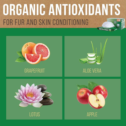 Inspire Naturals Pet Wipes for Dogs and Cats 100% Natural Plant Based with Organic Antioxidants, Dog Wipe Cleaning Deodorizing | Puppy Wipes | Dog Wipes for Paws and Butt (400ct - 8 Pack)