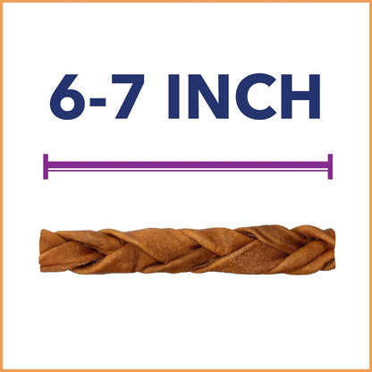 Pet Factory CareChewz Collagen 6-7" Skinny Braided Sticks Dog Chew Treats - Chicken Flavor, 5 Count/1 Pack