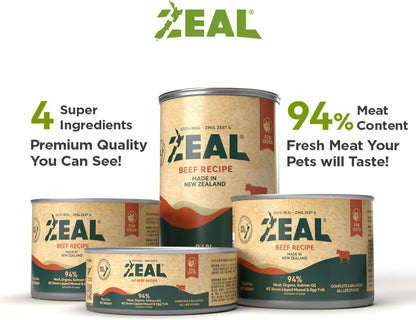 ZEAL New Zealand Wet Dog Food – High Protein, Grain-Free with Superfoods (Chicken & Salmon, 6oz Can, 12-Pack)