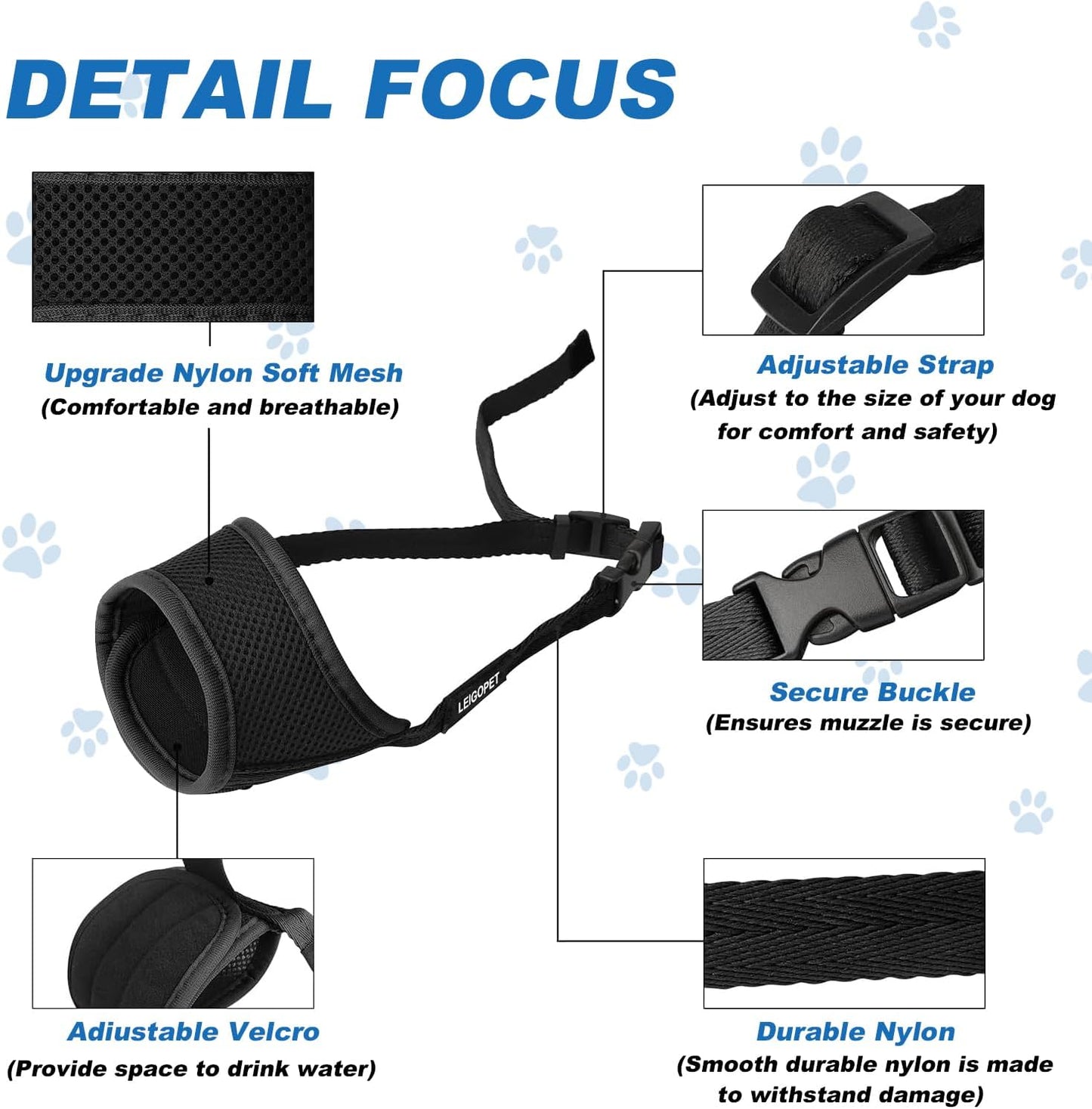 Dog Muzzle, Black-L-2-20251207