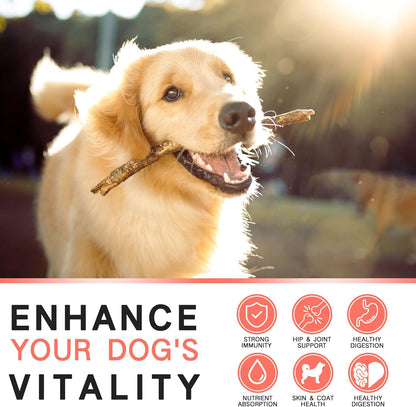 21-in-1 Dog Vitamins and Supplements with Glucosamine & Chondroitin, Natural Daily Multivitamin Chewable for Dogs, Puppy Vitamins Health-Skin-Immunity-Gut Digestion-Joint-Heart, 60 pcs