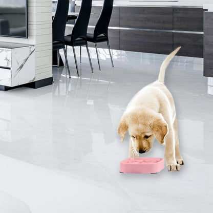 2 Pack Slow Feeder Bowls - Small Breed, Pink Silicone, Slow Down Eating Speed for Medium Small Breed Dogs & Cats