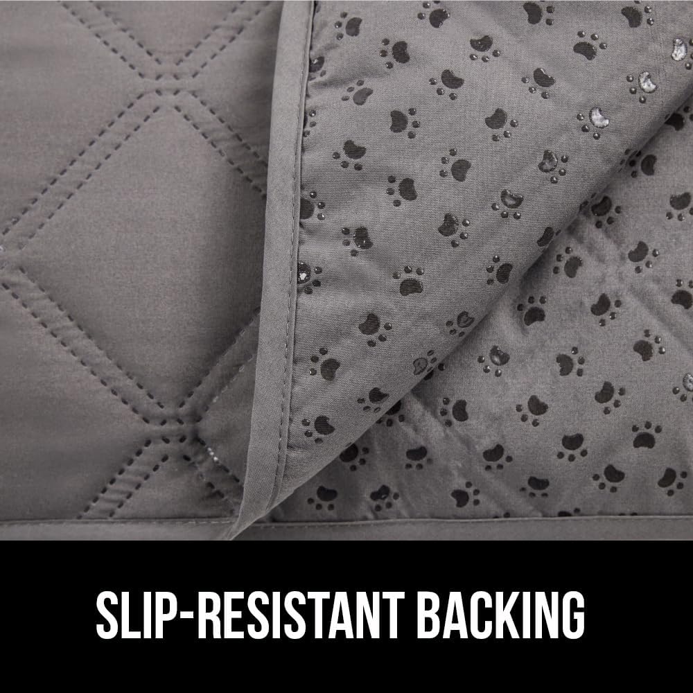 GORILLA GRIP Waterproof Dog Blanket, Couch Cover for Dogs Washable, Protects Sofa, Furniture, Crate, Car, RV Essentials Pet Supplies, Tear and Slip Resistant Leakproof Cushion Cover, 30x70 Charcoal
