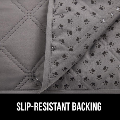 GORILLA GRIP Waterproof Dog Blanket, Couch Cover for Dogs Washable, Protects Sofa, Furniture, Crate, Car, RV Essentials Pet Supplies, Tear and Slip Resistant Leakproof Cushion Cover, 30x70 Charcoal