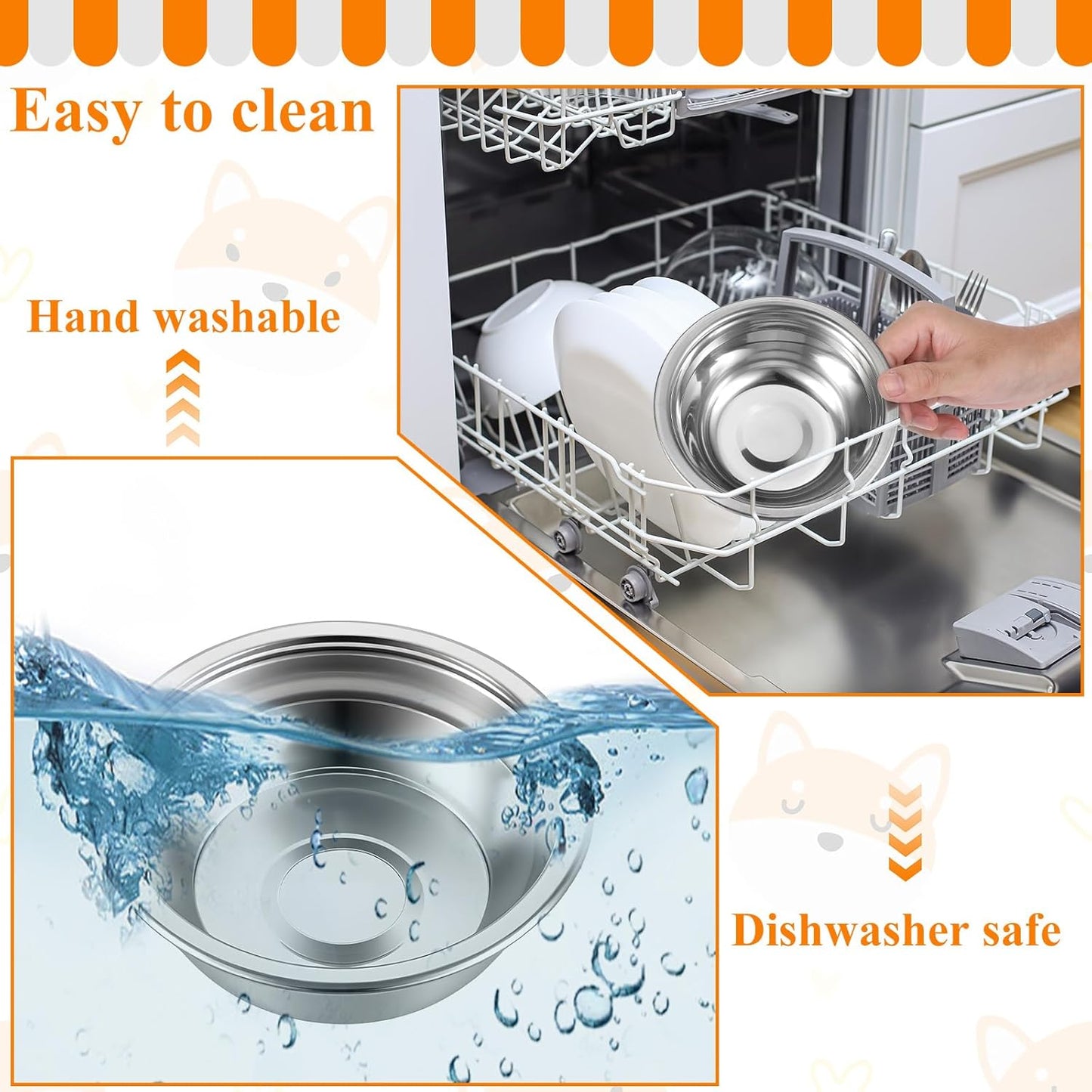 12 Pcs Stainless Steel Cat Bowls Bulk, 5.5 Inch Wide Flat Metal Cats Food Bowl Silver Thickened Replacement Basic Kitty Plates Whisker Friendly Fatigue Relief for Cat Puppies