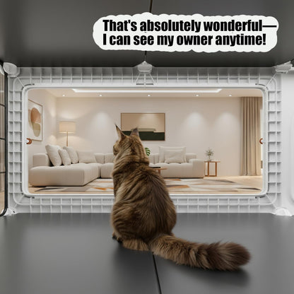 Cat Cage Cat Enclosure with Litter Box & Clear Sliding Door, Expandable Cat Playpen, Detachable Metal, Cat Cage Indoor and Outdoor, Ferret Cage