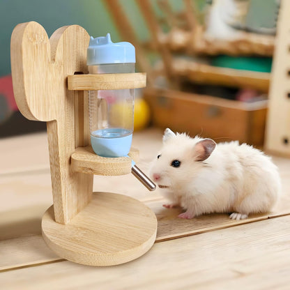 Hamiledyi Small Animal Water Bottle with Adjustable Stand & Hanging Hook - Leak-Proof Rodent Water Dispenser for Hamsters, Guinea Pigs, Gerbils(Style C)